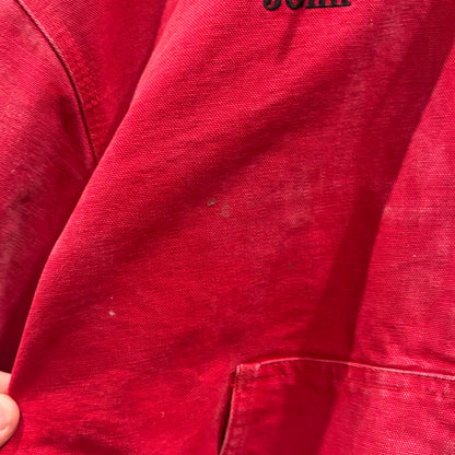 00's Carhartt カーハート アクティブジャケット 企業ロゴ入り 赤 (L)/AB0028J-SO