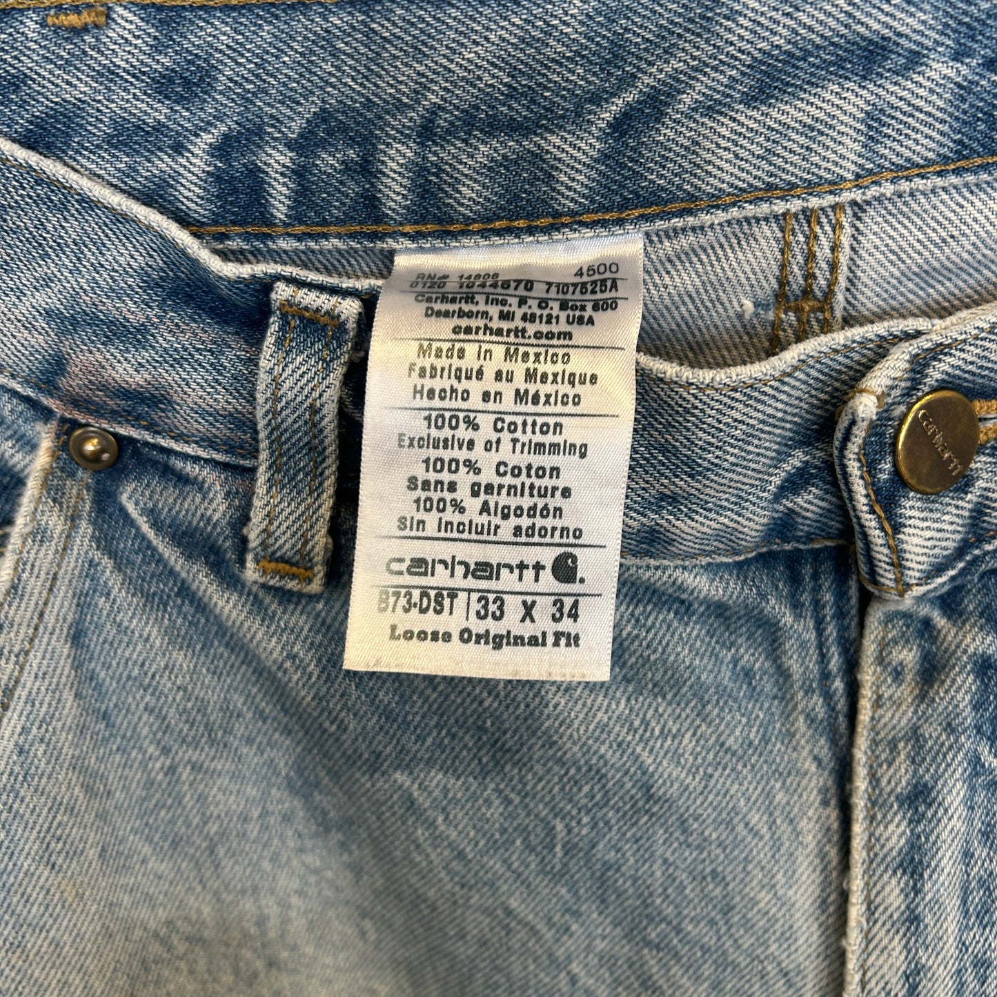 2020 Carhartt カーハート ダブルニーパンツ デニム ブルー (33×34)/C0456P-SO
