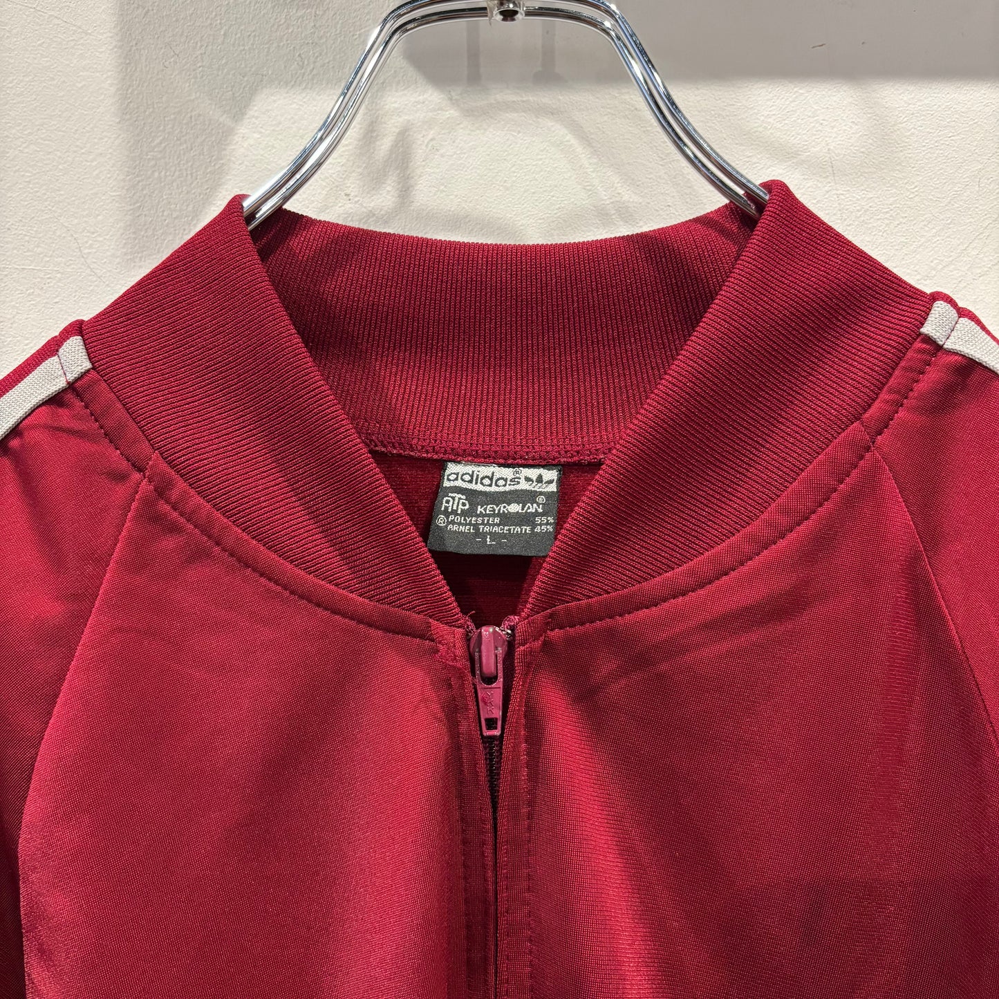 80's adidas アディダス ATP トラックジャケット トレフォイル バーガンディ(L)/B4236J-SO