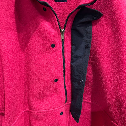 90's GAP ハーフジップフリース プルオーバー ピンク(M)/A9049O-SO