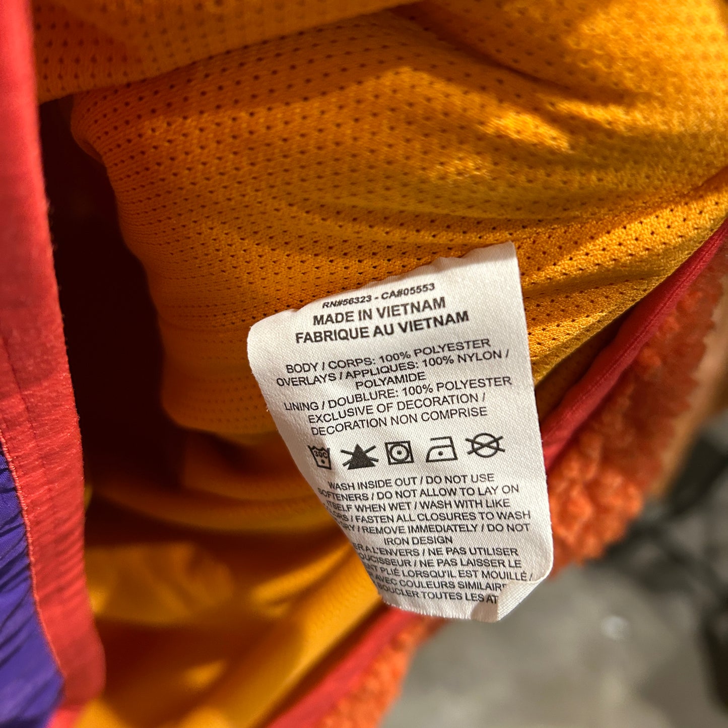 NIKE ハーフジップフリースパーカー オレンジ/パープル(L)/A8884O-SO