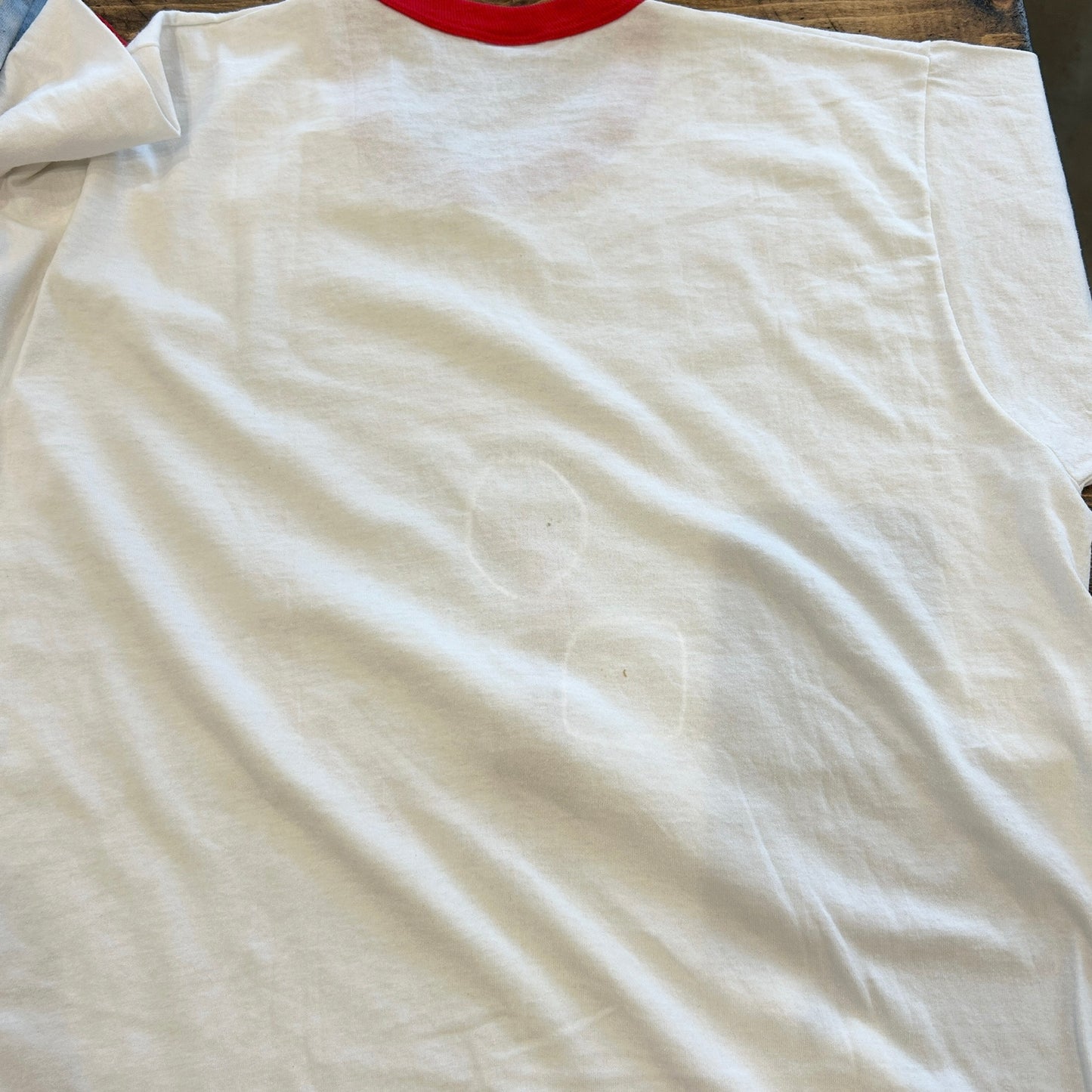 80's SCREEN STARS MR.FIX IT Handyman リンガーTシャツ ハンマーヘッド 赤白(XL)B2745T-SO