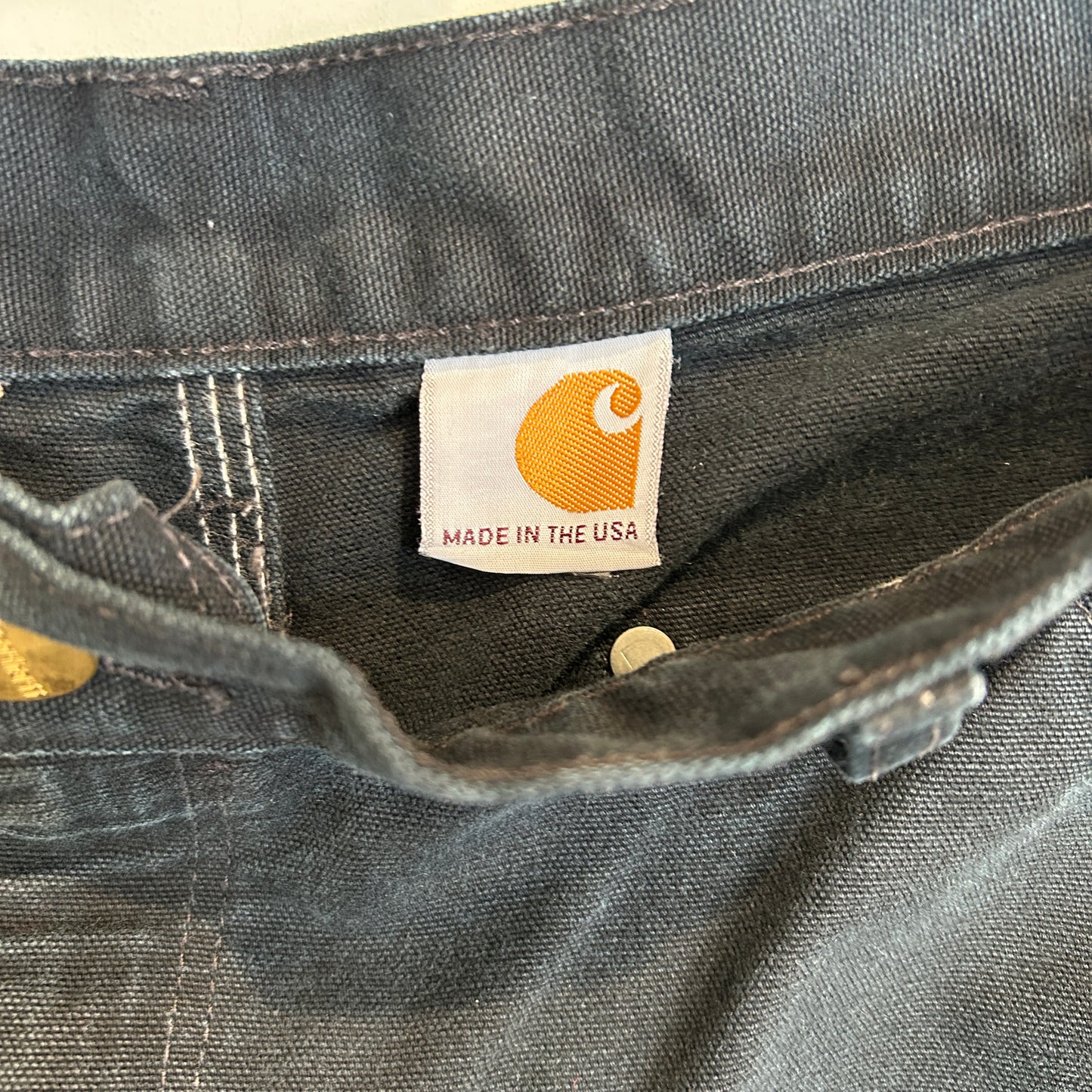 00's Carhartt カーハート ダブルニー USA製 黒 (サイズ不明)/C1293P-SO