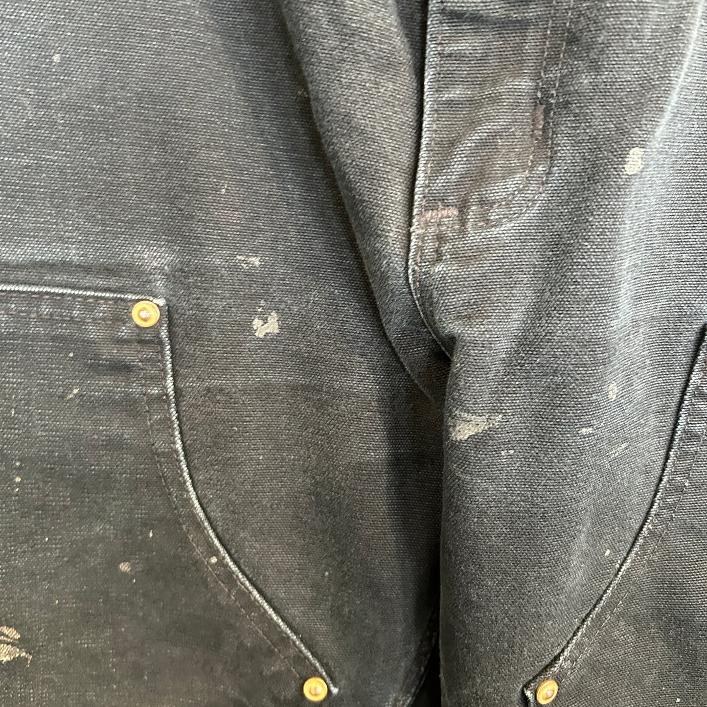 00's Carhartt カーハート ダブルニー USA製 黒 (サイズ不明)/C1293P-SO