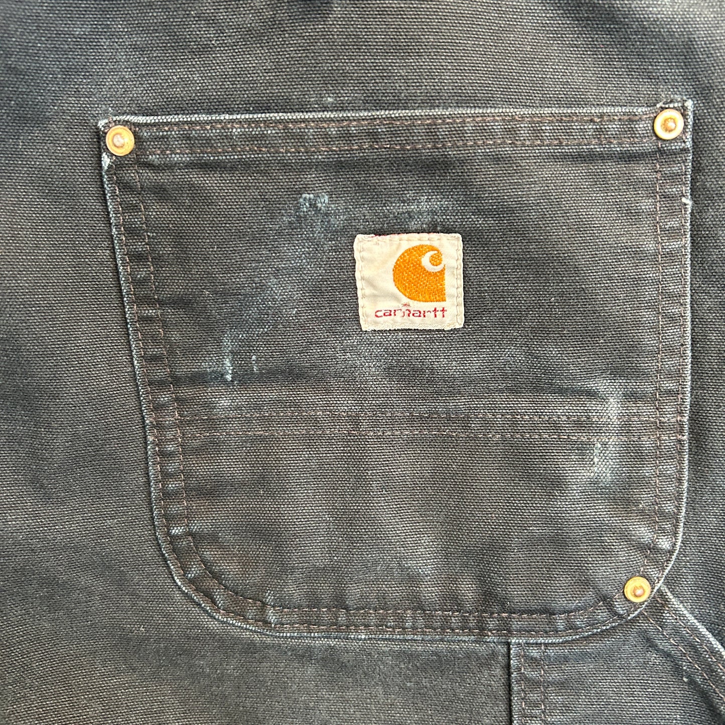 00's Carhartt カーハート ダブルニー USA製 黒 (サイズ不明)/C1293P-SO