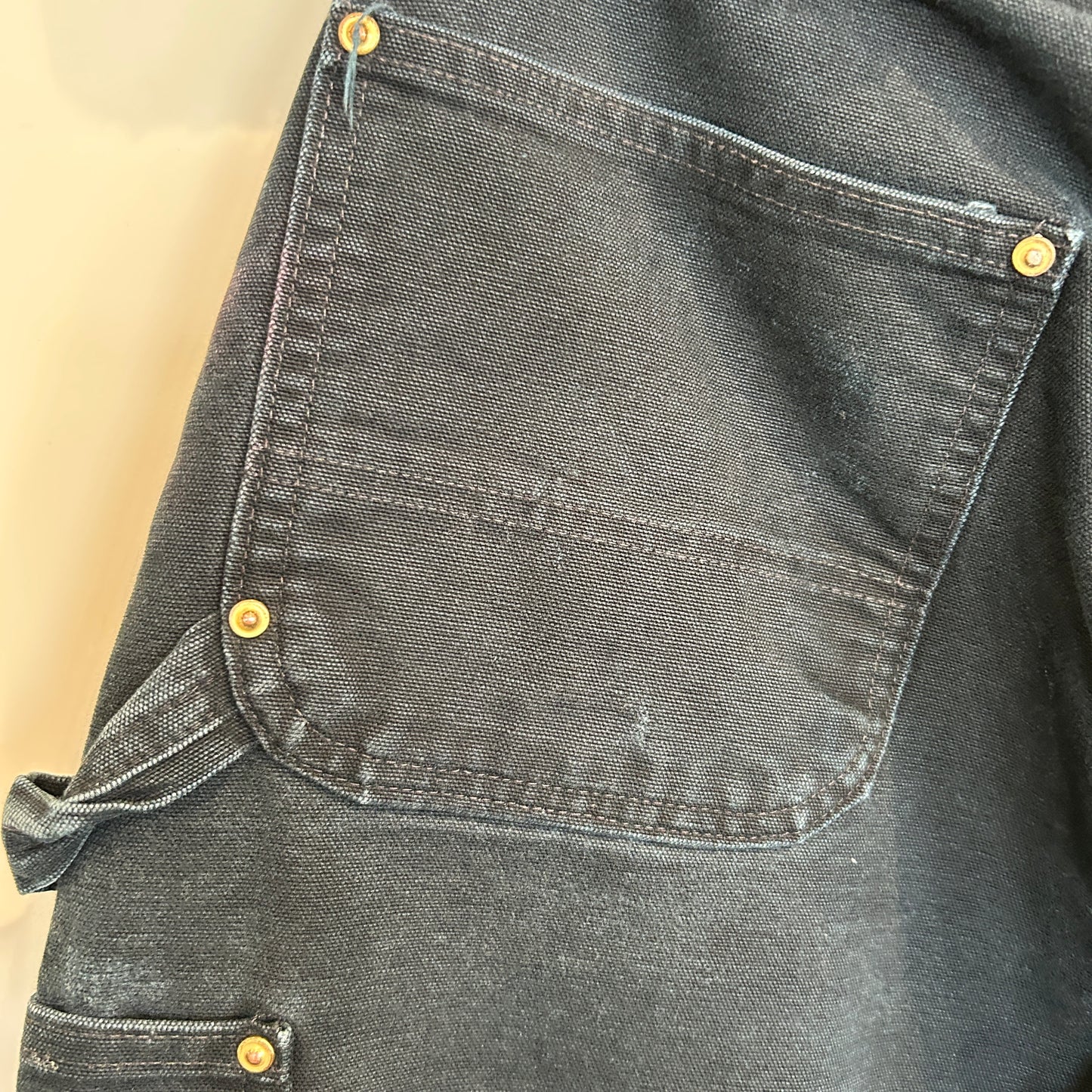 00's Carhartt カーハート ダブルニー USA製 黒 (サイズ不明)/C1293P-SO