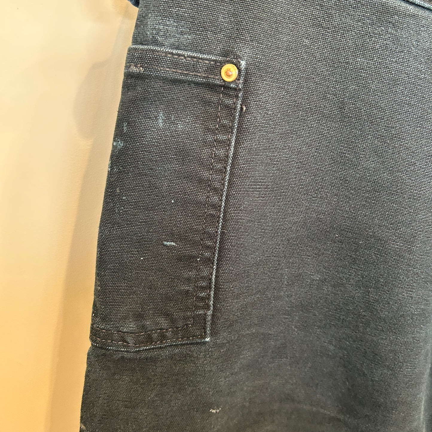 00's Carhartt カーハート ダブルニー USA製 黒 (サイズ不明)/C1293P-SO