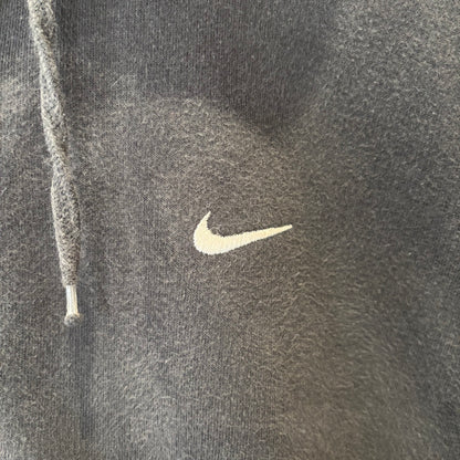 00's NIKE ナイキ ワンポイント刺繍 スウッシュ フルジップ フーディー ブラック(M)/A7845S-SO