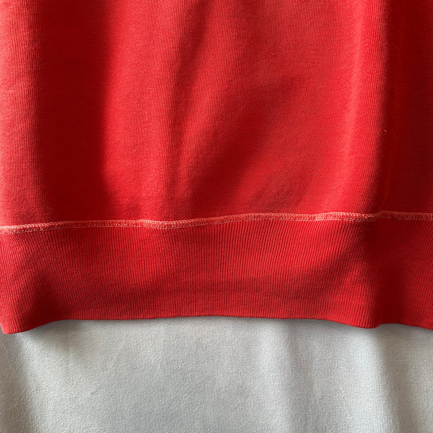 60's MISSISSINAWA BLACKHAWKS ラグランカレッジスウェット フェード 赤/C0627S-SO