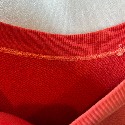 60's MISSISSINAWA BLACKHAWKS ラグランカレッジスウェット フェード 赤/C0627S-SO