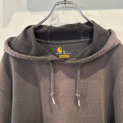00's Carhartt カーハート 袖ロゴ プルオーバーパーカー K288 チャコールグレー(M)/C1583S-SO