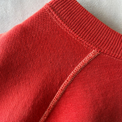 60's MISSISSINAWA BLACKHAWKS ラグランカレッジスウェット フェード 赤/C0627S-SO