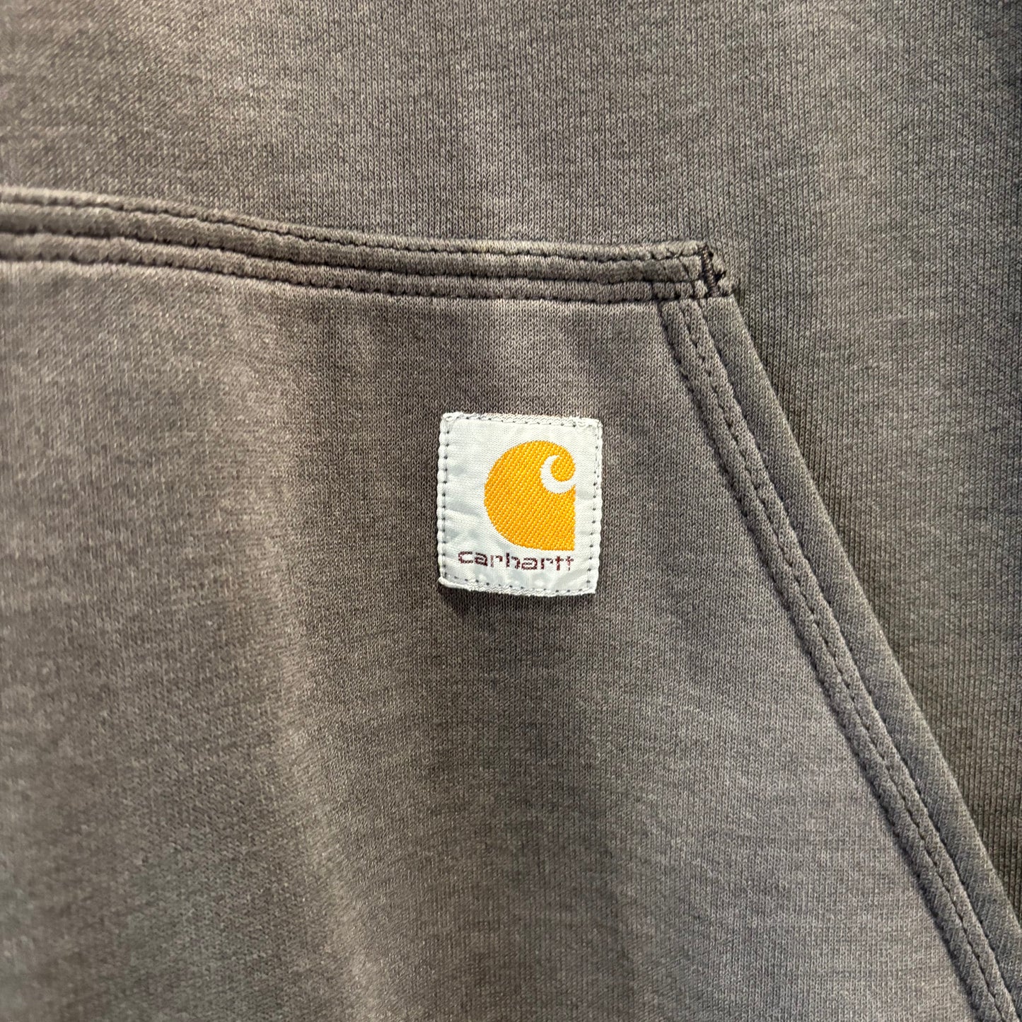 00's Carhartt カーハート 袖ロゴ プルオーバーパーカー K288 チャコールグレー(M)/C1583S-SO