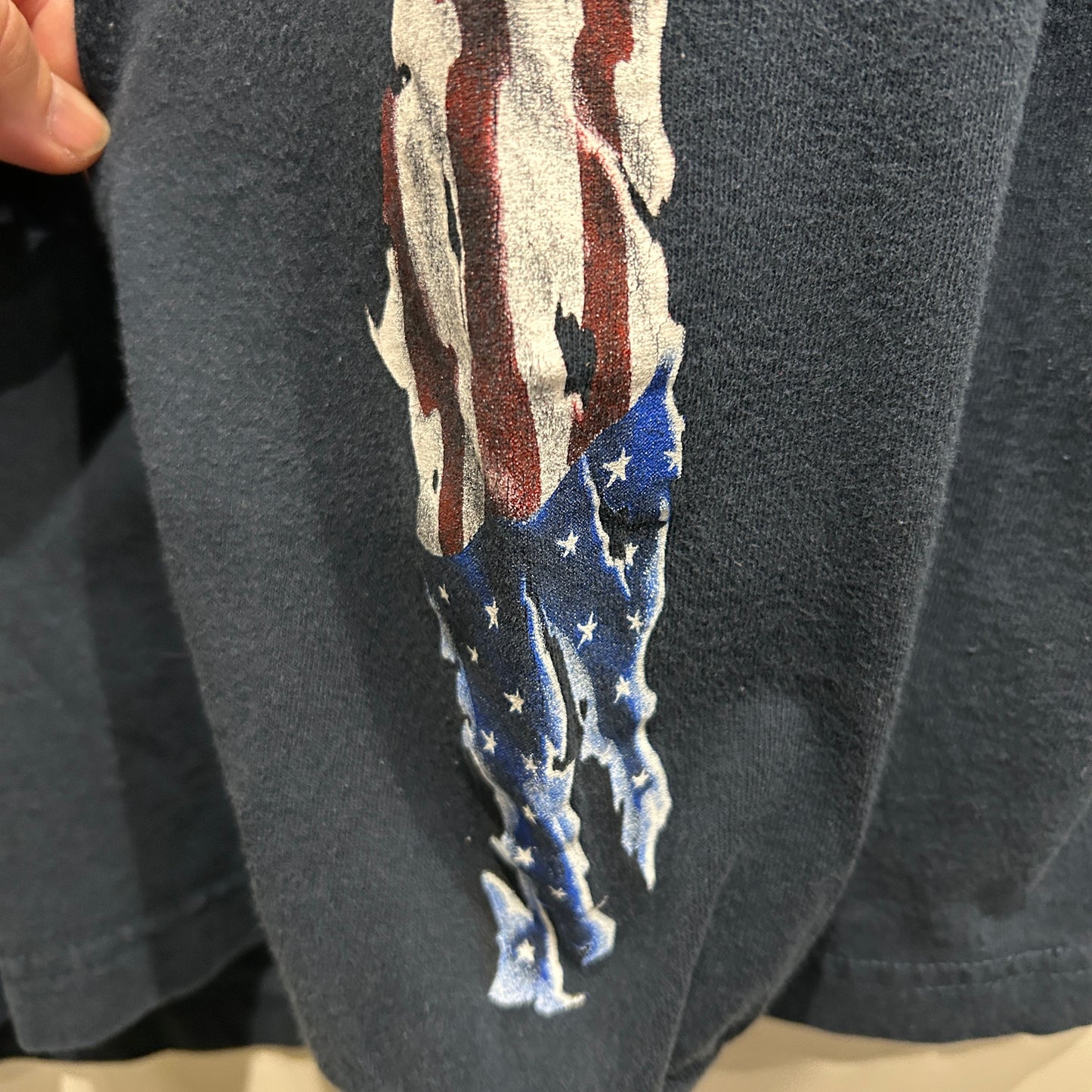 ORANGE COUNTRY CHOPPERS 袖プリント ロンT 黒/A7707T-SO