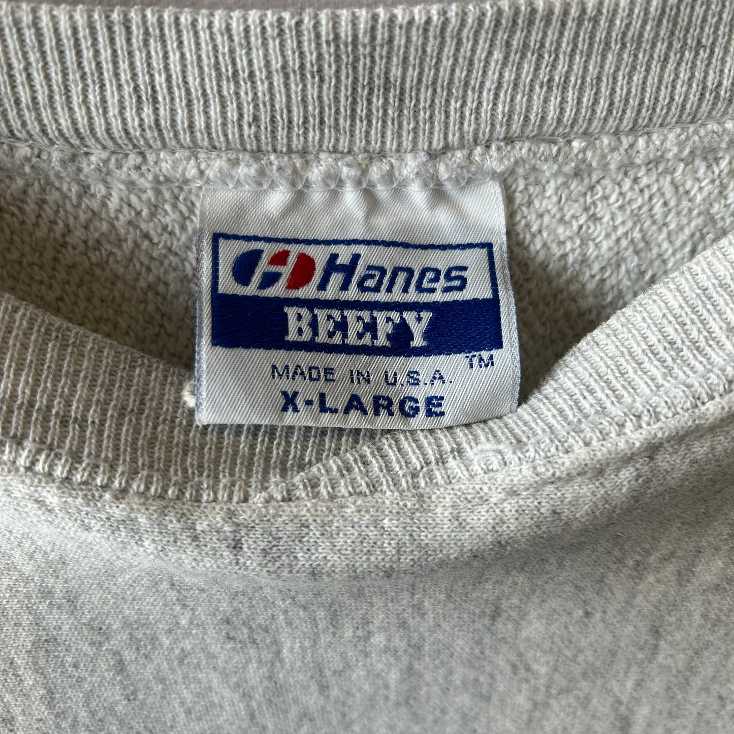 90's Hanes U.S.NAVY 刺繍スウェット グレー(XL)/C0629S-SO