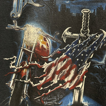 ORANGE COUNTRY CHOPPERS 袖プリント ロンT 黒/A7707T-SO