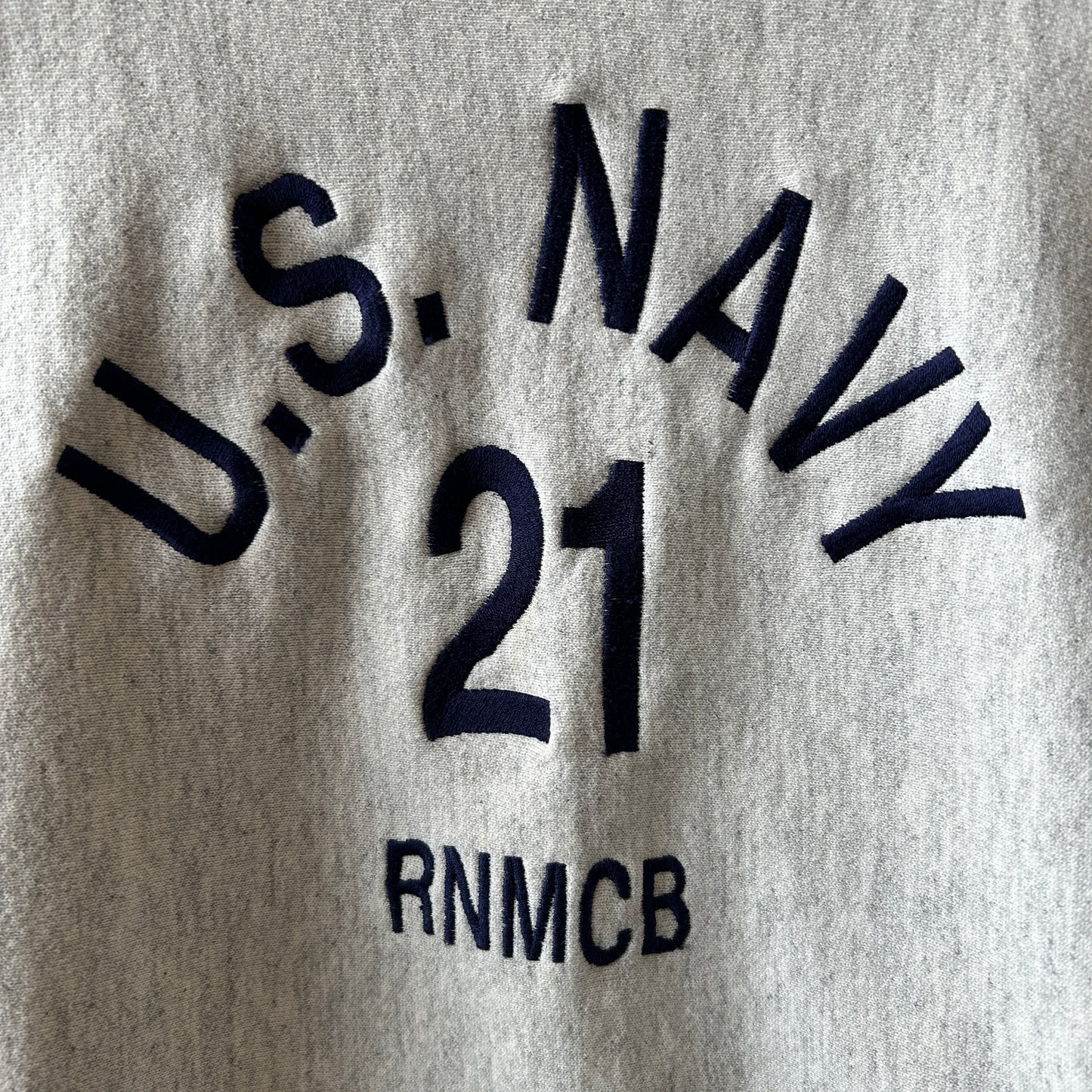 90's Hanes U.S.NAVY 刺繍スウェット グレー(XL)/C0629S-SO