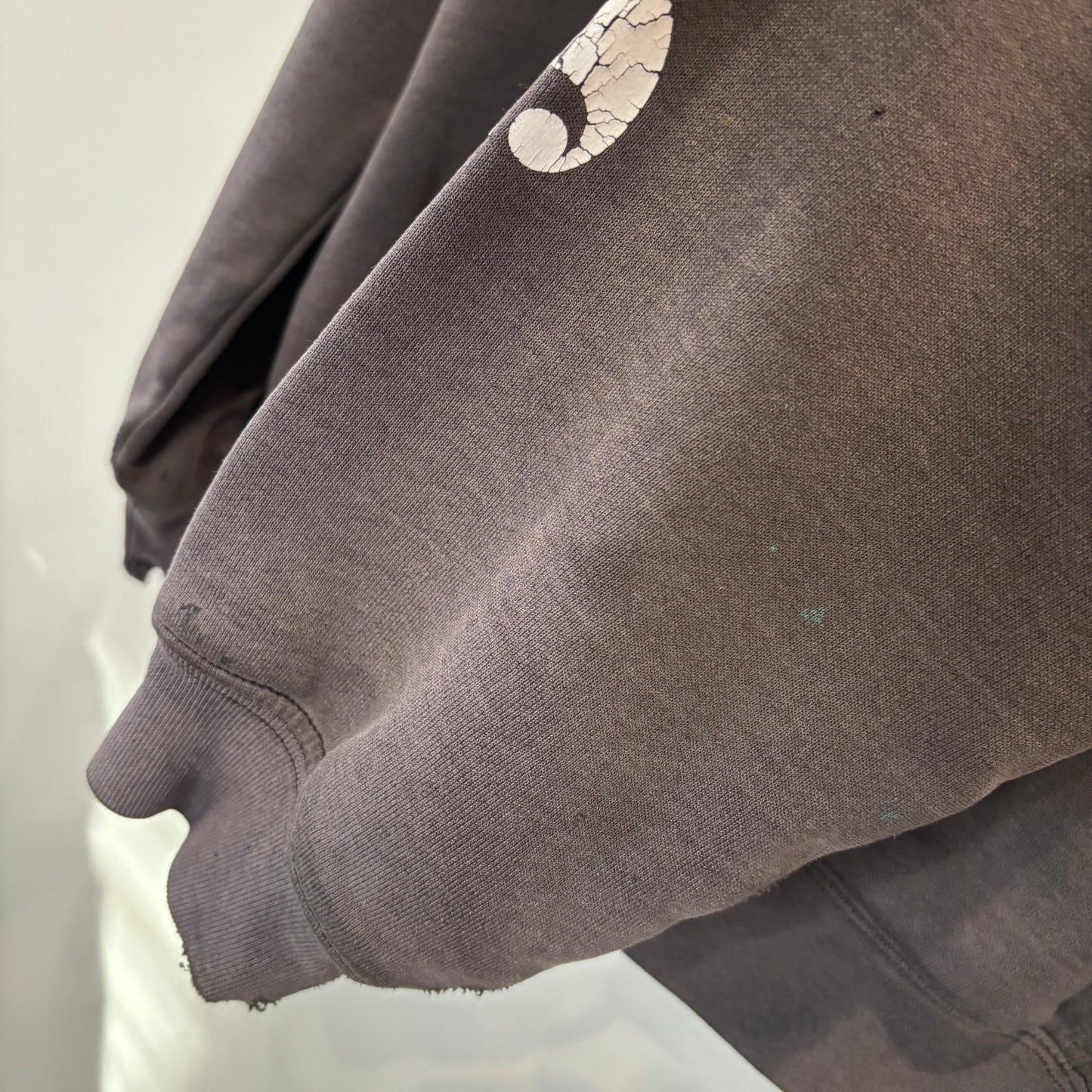 00's Carhartt カーハート 袖ロゴ プルオーバーパーカー K288 チャコールグレー(M)/C1583S-SO