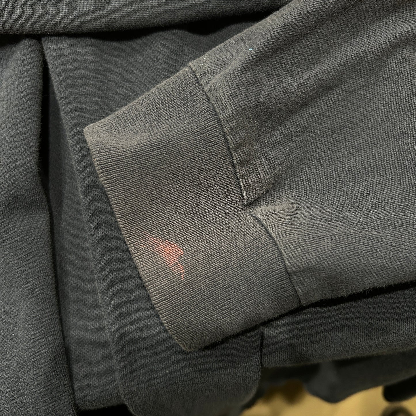 90's BAY SIDE 袖フレイムプリント ロンT USA製 ネイビー(XL)/A7027T-SO