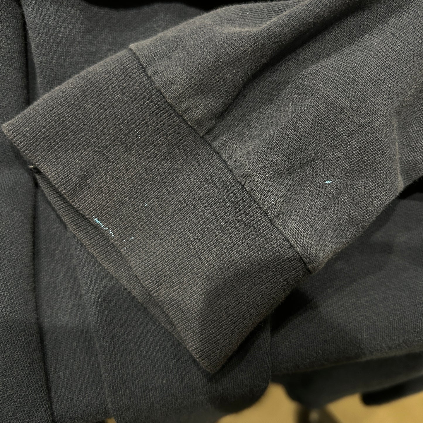 90's BAY SIDE 袖フレイムプリント ロンT USA製 ネイビー(XL)/A7027T-SO