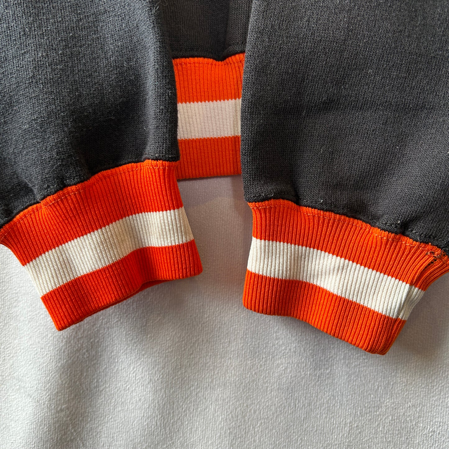 70's Russell Athletic ラッセル PRINCETON カレッジスウェット 黒オレンジ(XL)/C0628S-SO