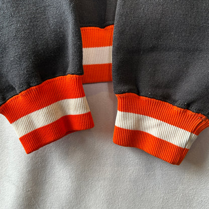 70's Russell Athletic ラッセル PRINCETON カレッジスウェット 黒オレンジ(XL)/C0628S-SO
