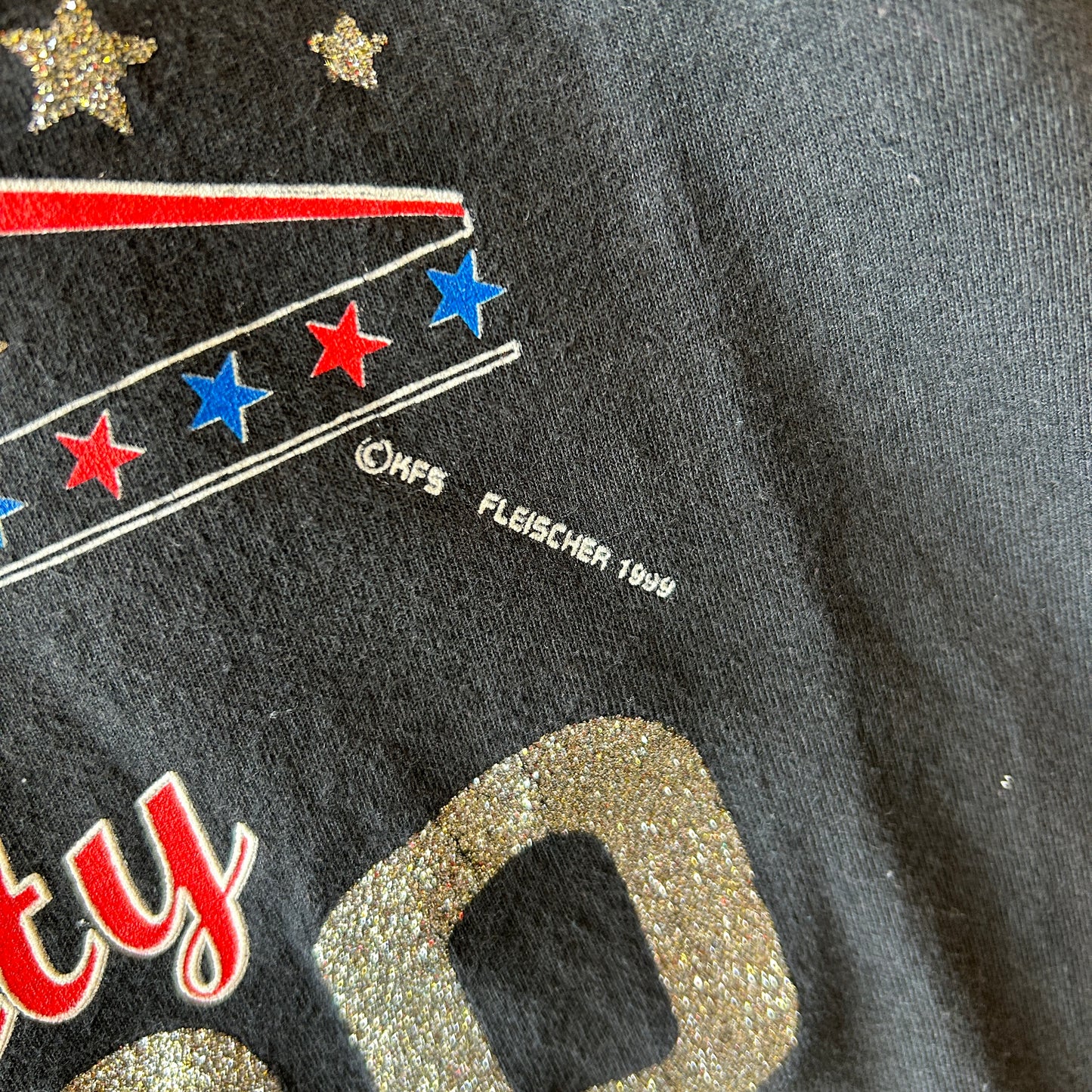 00's Betty Boop ベティ・ブープ Liberty2000 ラメTシャツ Diamond Dust USA製 (L)/B3573T-SO