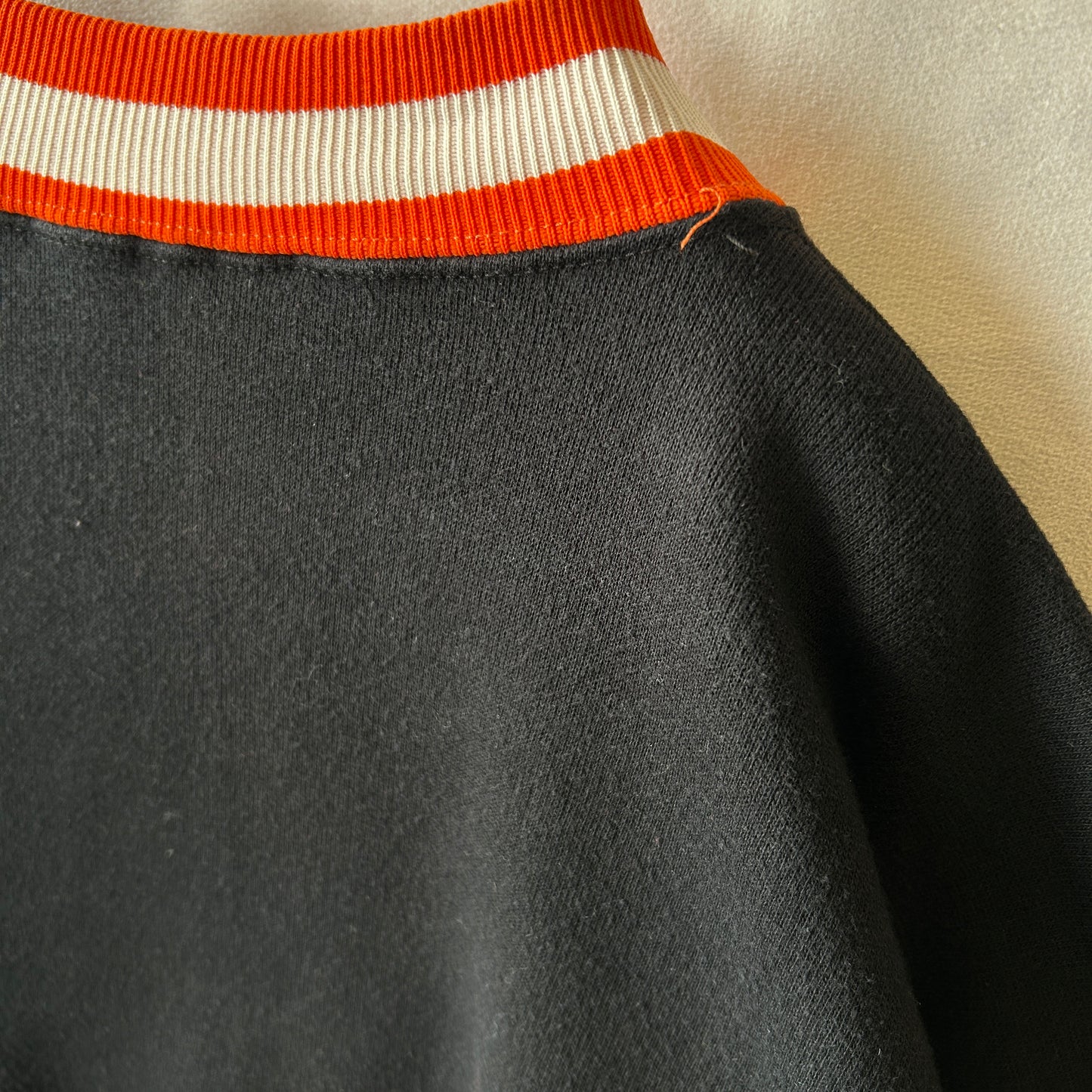 70's Russell Athletic ラッセル PRINCETON カレッジスウェット 黒オレンジ(XL)/C0628S-SO