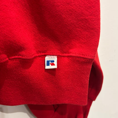 00's Russell Athletic Bulldog Wrestling カレッジスウェット 赤 (L)/A5613S-SO