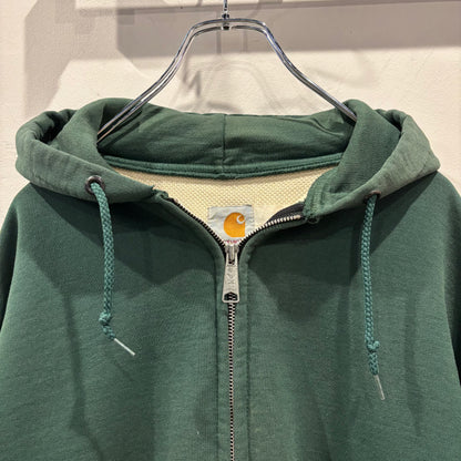 90's Carhartt カーハート ダブルフェイスフルジップパーカー セージグリーン(M)/B4241S-SO