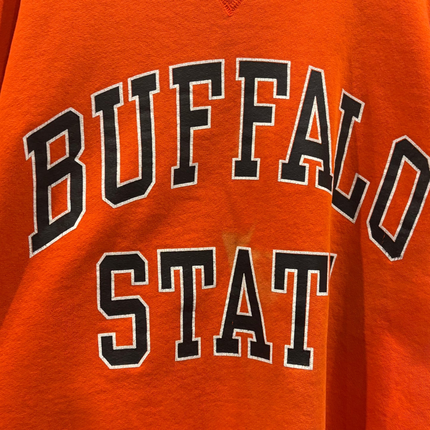 90's Russell Athletic Buffalo State カレッジスウェット オレンジ (XL)/A8843S-SO