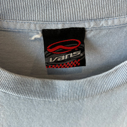 90's Vans ヴァンズ オーバルロゴTシャツ スケート ブルー (L)/C1075T-SO