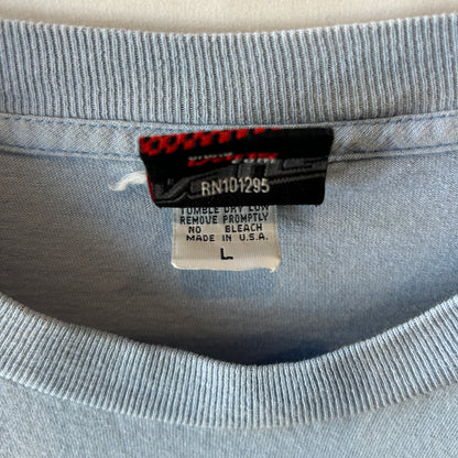 90's Vans ヴァンズ オーバルロゴTシャツ スケート ブルー (L)/C1075T-SO