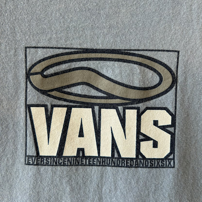 90's Vans ヴァンズ オーバルロゴTシャツ スケート ブルー (L)/C1075T-SO