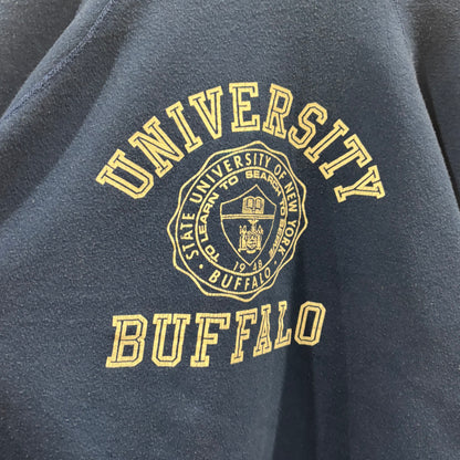 80's Artex New York Buffalo ラグラン カレッジスウェット 青 (L)/B3332S-SO