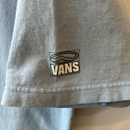 90's Vans ヴァンズ オーバルロゴTシャツ スケート ブルー (L)/C1075T-SO
