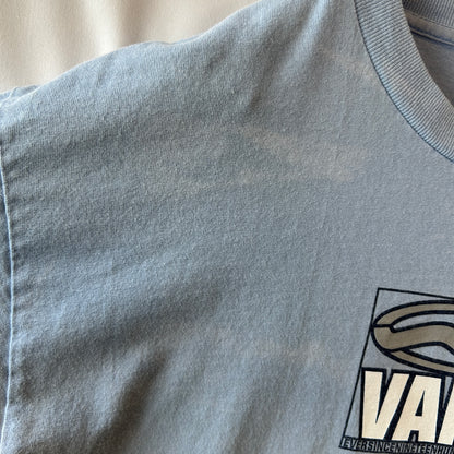 90's Vans ヴァンズ オーバルロゴTシャツ スケート ブルー (L)/C1075T-SO
