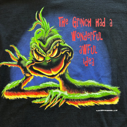 90's Dr.Seuss ドクター・スース グリンチ プリントTシャツ 黒(XL)/B2171T-SO