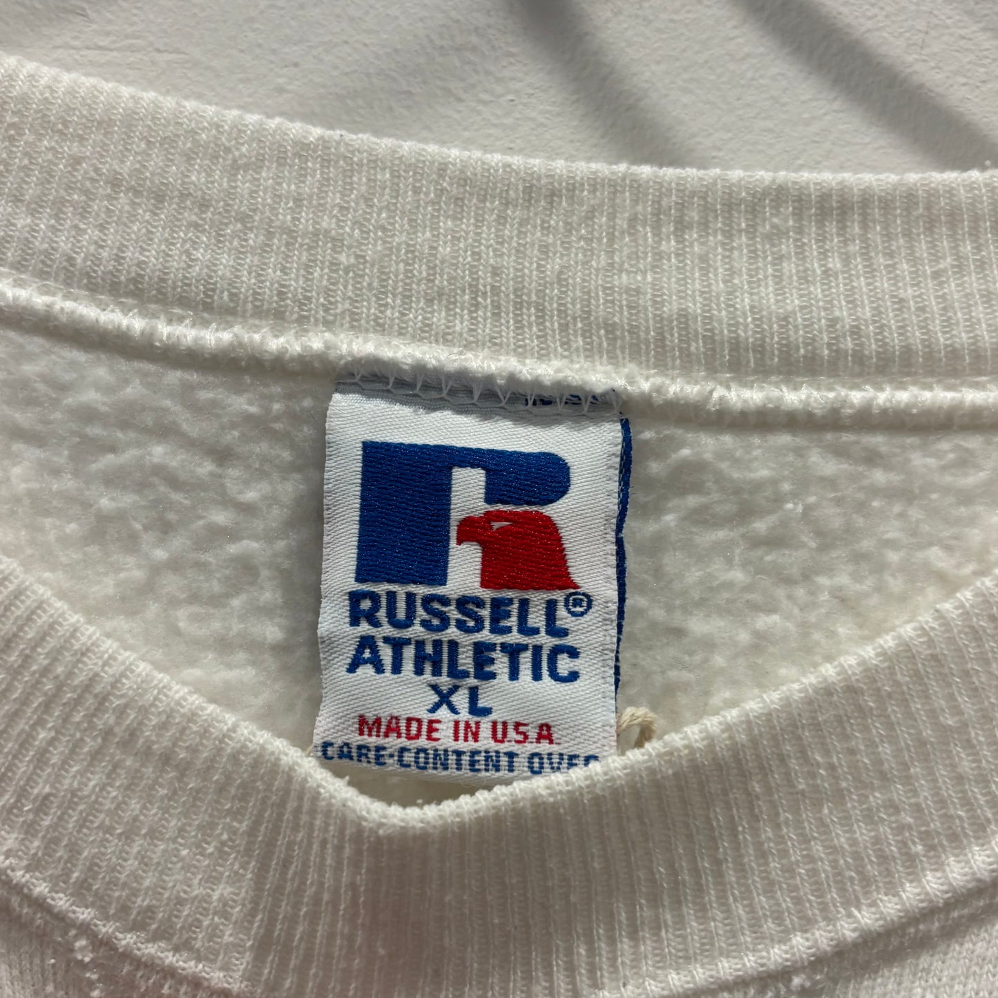 90's Russell Athletic Purdue カレッジスウェット 白 (XL)/B2979S-SO