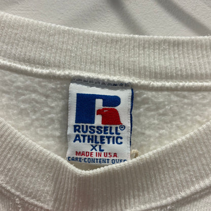 90's Russell Athletic Purdue カレッジスウェット 白 (XL)/B2979S-SO