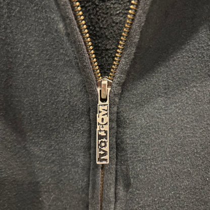 00's VOLCOM ボルコム ストーンロゴ刺繍 オリジナルジップトップ フルジップパーカー ブラック(サイズ不明 M相当)/B4240S-SO