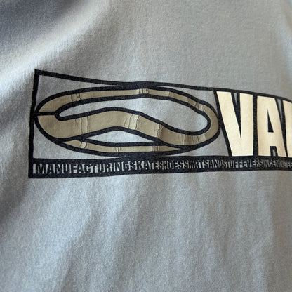 90's Vans ヴァンズ オーバルロゴTシャツ スケート ブルー (L)/C1075T-SO