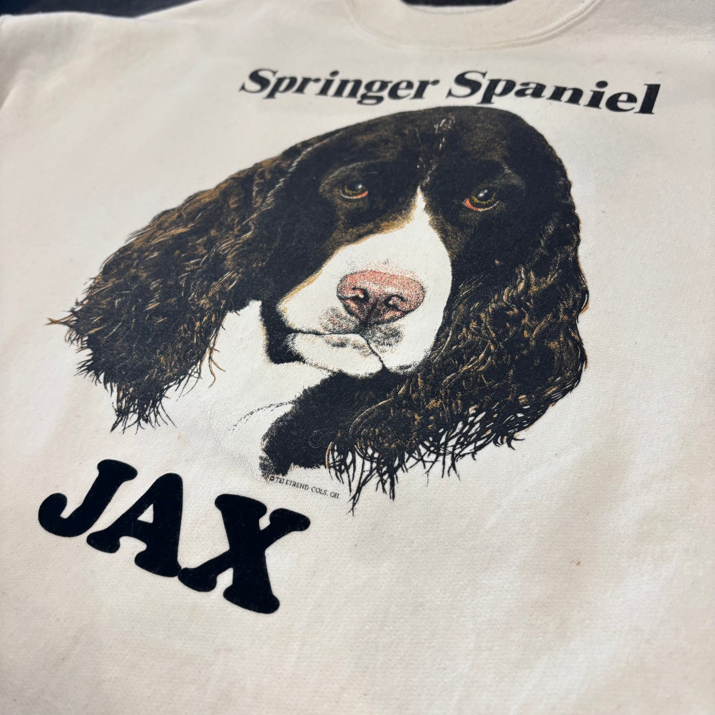 90's Hanes ヘインズ Springer Spaniel JAX アニマルスウェット 白 (XXL) /A8857S-SO