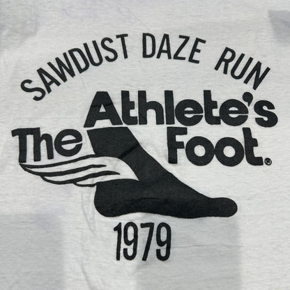 80's SAWDUST DAZE RUN "The Athletic Foot" 1979 リンガー Tシャツ (M)/A7285T-SO