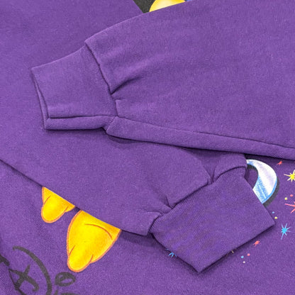 90's MICKEY,INC Walt Disney World 25th Anniversary ファンタジアミッキー スウェット 紫 (L) /A8738S-SO