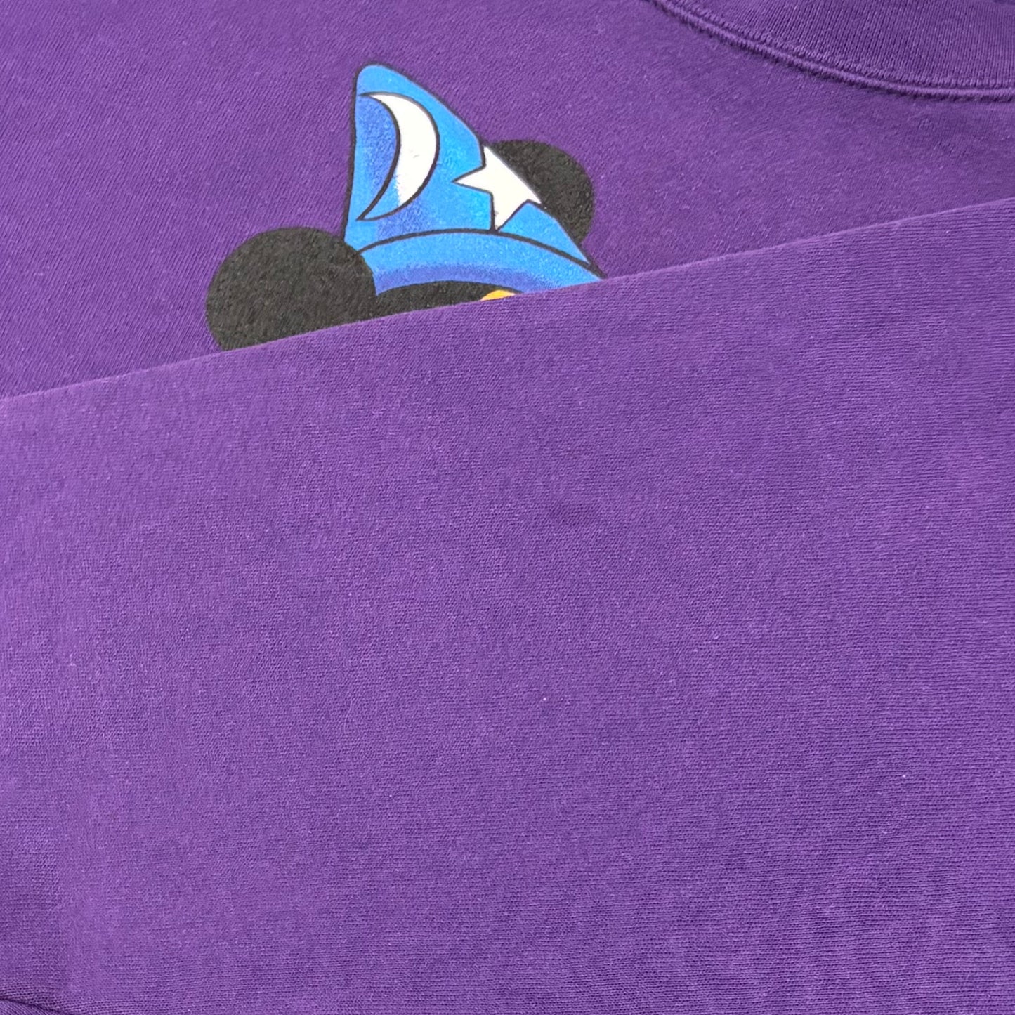 90's MICKEY,INC Walt Disney World 25th Anniversary ファンタジアミッキー スウェット 紫 (L) /A8738S-SO