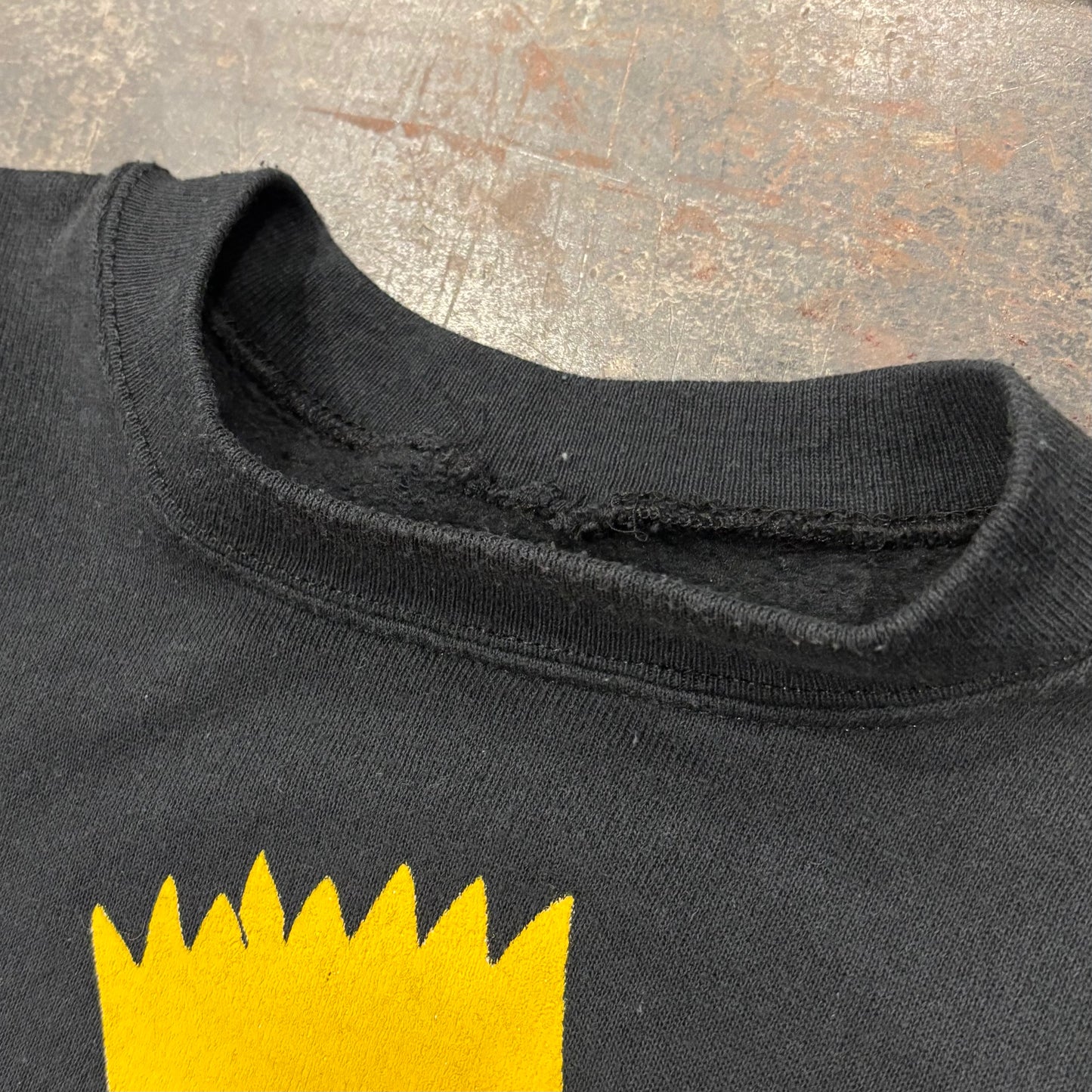 90's ザ・シンプソンズ バート GROSS,MAN キャラクター スウェット 黒 /A8201S-SO