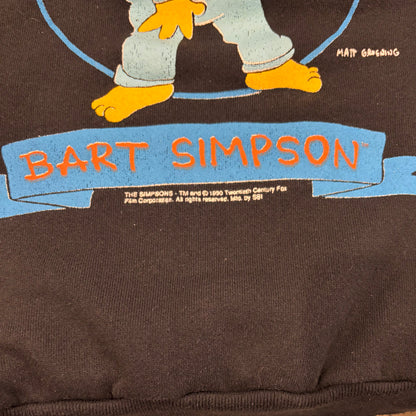 90's ザ・シンプソンズ バート GROSS,MAN キャラクター スウェット 黒 /A8201S-SO