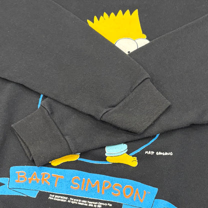 90's ザ・シンプソンズ バート GROSS,MAN キャラクター スウェット 黒 /A8201S-SO