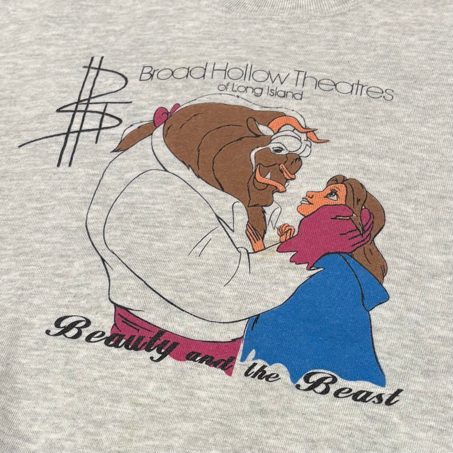 90's JERZEES 美女と野獣 ディズニー スウェット アッシュグレー (M) /B3047S-SO